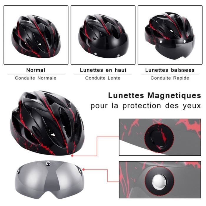 Casque Vélo Adulte Femme Homme avec Visière, Casque pour VTT Vélo