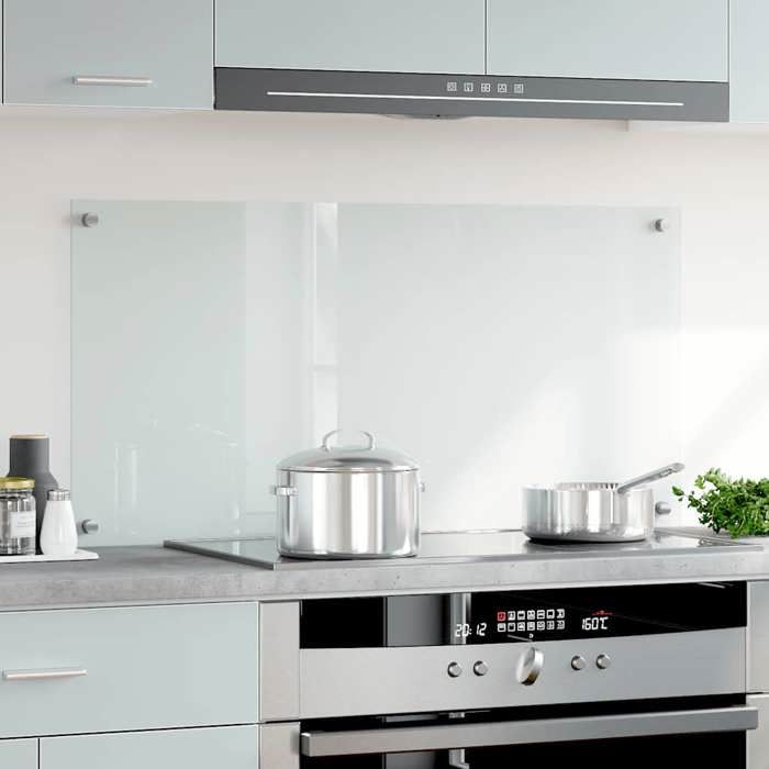 Crédence De Cuisine En Verre - Panneau Mural 100x50 Cm - Design Moderne Gris/brun/vert Par Tulup