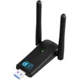 CLÉ WiFi Antenne WiFi Dongle WiFi,3.0 USB WiFi,Clé WiFi pour PC 5DBI 1300m Dual Band / 2.4G / 5G 802.11ac,Nero-3