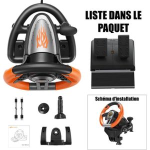 Ensemble Volant + Pédalier Per4mer Pour Simulateur De Course - Occasion, Fonctionnel