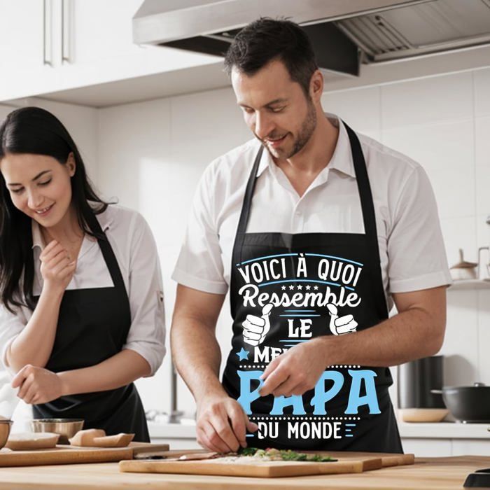 Tablier “World’s Best Auntie” – Cadeau Drôle Pour Tante, Cuisine, Barbecue, 100% Polyester
