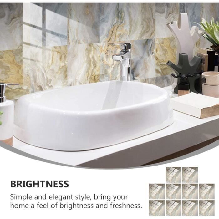 Dos De Métro Adhésifs Blancs 20 Feuilles - Autocollants Cuisine/salle De Bain - Imperméables