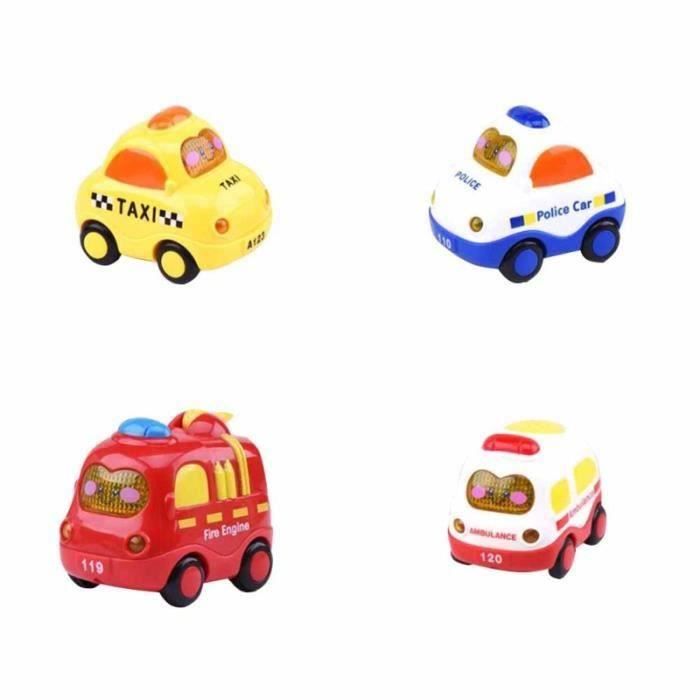 1 pc bébé jouet voiture son et lumière Mini dessin animé jouets