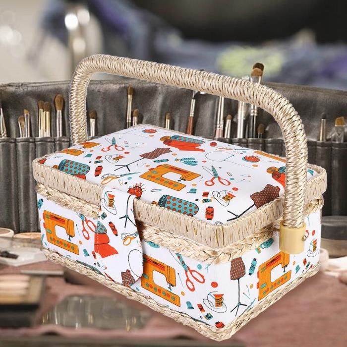 PACK APPAREILS REPASSAGE-COUTURE Boîte de panier à couture en bois 1 pièce  - Cdiscount Electroménager