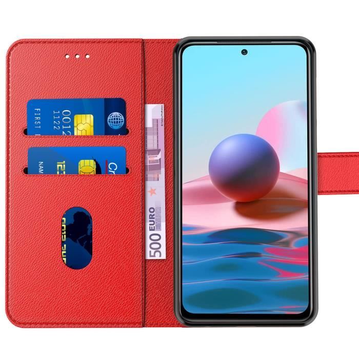 Ibroz étui Cuir Bleu + Verre Trempé Pour Xiaomi Redmi Note 10 Pro – Protection Stylée