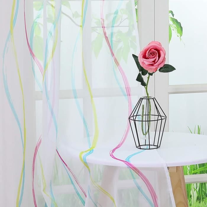 Voilage LILOU 140x260 blanc en polyester | Leroy Merlin