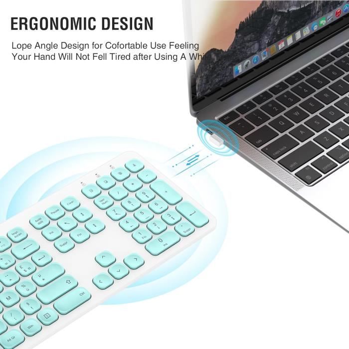 Combo Pavé Numérique + Souris Sans Fil 2,4 GHz - 18 Touches, 1200 DPI, Plug & Play - Idéal Excel Et Comptabilité