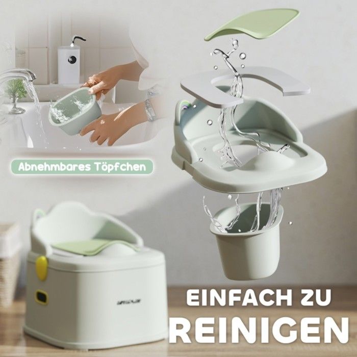 Pot Bébé Poisson Mignon Gris – Toilette Portable Anti-Dérapant Avec Coussin Doux, Idéal Pour Apprentissage Propreté Intérieur/Extérieur
