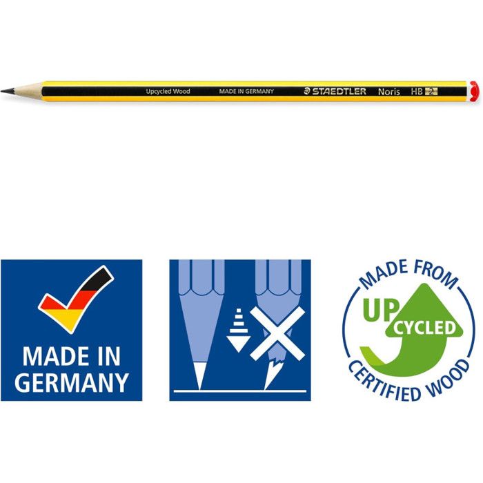 Staedtler Noris 1202BK10D — Lot de 10 crayons à papier HB, mine 2 mm — free download