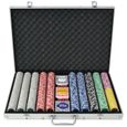 SALE | Nickel Jeu de poker avec 1000 jetons Laser Aluminium MAF120133-0