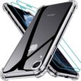 Coque Silicone Angles Renforces + 2 Vitres Protection Ecran Pour Apple iPhone Xr Little Boutik®-0