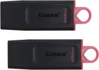 Lot de 2 KINGSTON Clé USB DataTraveler® Exodia 256GB - Avec capuchon de protection et anneaux pour porte clés - 2pcs
