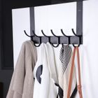ACMETOP Porte-Manteaux Amovible Patères 12 Crochets de Porte Cintre en Aluminium Rangement pour Vêtements Manteau Serviette Sac - Noir