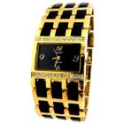 ERNEST PARIS MONTRE WATCH FEMME OR BRACELET NOIR DORE BIJOUX