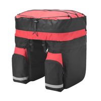 Noir rouge SAHOO sac porte-vélo 60L porte-bagages arrière coffre vélo bagages siège arrière sacoche deux sacs