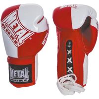 Gants de boxe pro Metal Boxe curtex - rouge - 14 oz