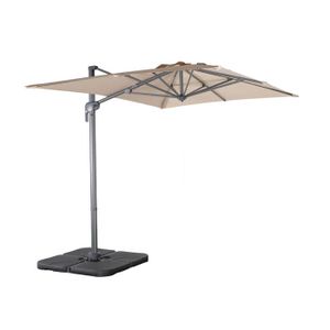 Parasol Rectangulaire De Terrasse 180x220 Cm (et Autres Tailles) - Tissu Polyester Anti-UV, Hauteur Réglable - Pour Marché, Jardin, Piscine