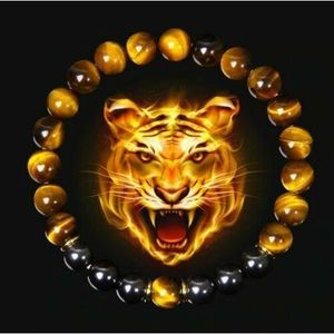 10 Mm Naturel Bleu Jaune African Roar OEIL DE TIGRE pierres précieuses Perles rondes 15/"