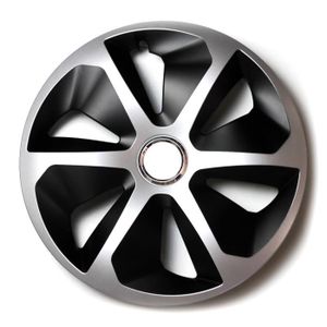 4 pièces Argent Noir pour Citroen Berlingo c3 Hyundai i20 Les enjoliveurs 15" raven 4 pièces Argent Noir pour Citroen Berlingo c3 Hyundai i20 Les enjoliveurs 15" raven