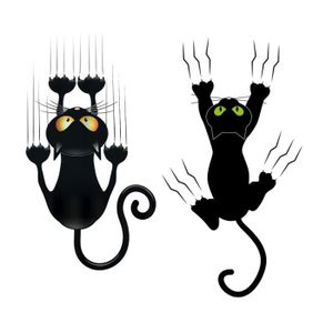 KyeeaDIY Lot de 6 Autocollant de Chat pour Voiture, Autocollant en Vinyle  Imperméable, Stickers Chat Dessin Animé Cat Stickers pour Portable