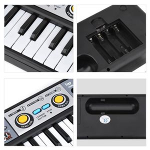 CLAVIER MUSICAL Tbest Piano électrique Clé numérique électrique à 37 touches Piano Instruments de musique Jouet pour enfants avec microphone