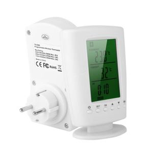 THERMOSTAT D'AMBIANCE EBTOOLS Prise de thermostat Thermostat et prise sans fil programmables Prise domestique intelligente (UE 110-240V)
