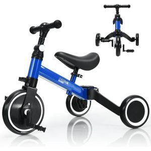 DRAISIENNE DREAMADE 3 en 1 Vélo d'Equilibre Enfants, Tricycle