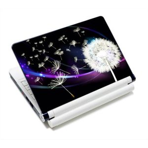 Autocollants PC Portable Motif Fleurs Et Lune - Pack 3 Pièces - Vinyle Amovible - Pour Écran 12" à 15"
