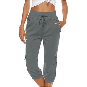 PANTACOURT Pantalons Femme Pantacourt Cargo D'été 3/4 Long Ca