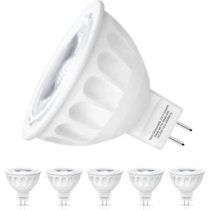 AMPOULE - LED NetBoat GU5.3 MR16 LED Ampoule 5W, Blanc Froid 6000K LED Lampe Bulb, 12V LED Spot, L'angle d'émission de 40°, Lot de 6