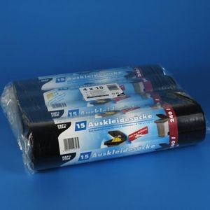 126 x 135 cm poly/éthyl/ène Gecosac Pochette de 5 sacs r/éutilisables 240 L conteneurs Universel