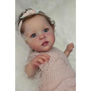 POUPÉE Pinky Reborn Poupées Bébé Adorables et Réalistes Fille 20 pouces 50 cm Corps en Tissu Cadeau pour Enfants