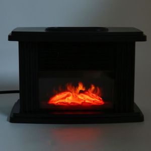 CHEMINÉE Qqmora Mini chauffe-cheminée électrique Mini chauffage de cheminée électrique, simulation de bricolage chauffe-eau Prise UE 220V