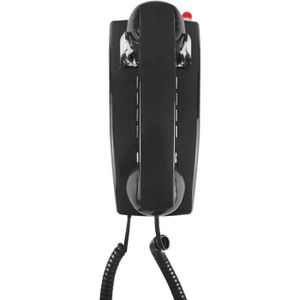 Téléphone fixe Opis Wallfon Cable Noir : Telephone Mural Filaire 