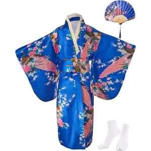 PEIGNOIR KRUIHAN Enfants Yukata Ancien Style Japonais - Fille Kimono Gamins Traditionnel Vêtements Soie Tissu Peignoir Mariage Fête Perfo78