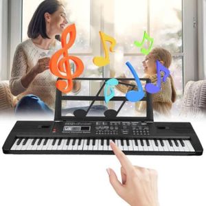 PACK PIANO - CLAVIER Gift-CES- MQ-6104 Clavier Électronique 61 Touches Piano Numérique Portable avec Pupitre pour enfants de 1 à 6 ans