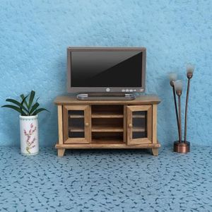MAISON POUPÉE RUR Télévision miniature TV 1:12 avec accessoires 