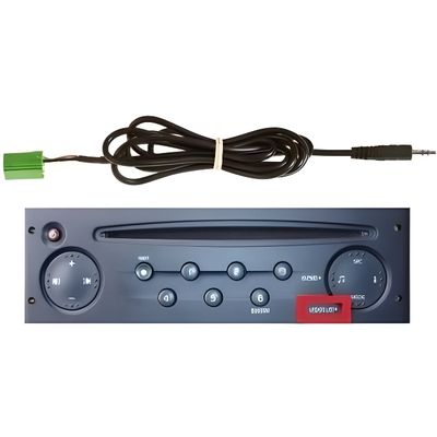 Cable auxiliaire 3.5mm prise audio autoradio MP3 RENAULT CLIO 2 CLIO 3 AUX
