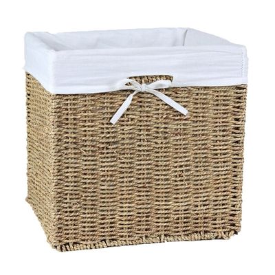 CALICOSY - Cube de rangement en jacinthe d'eau - 32x32x32/33cm