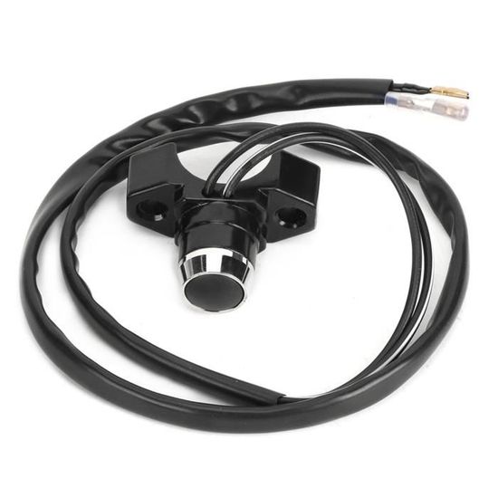 Interrupteur D’arrêt D’urgence Moto – Coupe-circuit Guidon – Pour VTT, Quad, Dirt Bike – Longueur Câble ~70 Cm