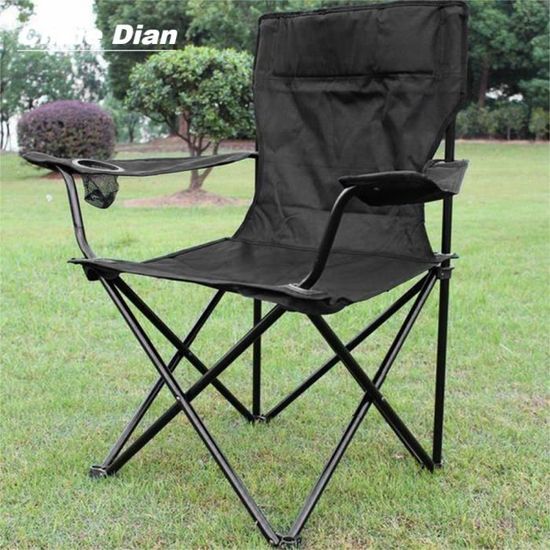 Chine Dian Chaise de Camping Pliante, Siège Pliable Portable (noir)