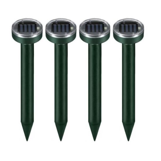 4 Répulsifs Solaires Anti-taupes & Campagnols - Ultrasons, étanches, Sans Danger Pour Animaux Et Enfants