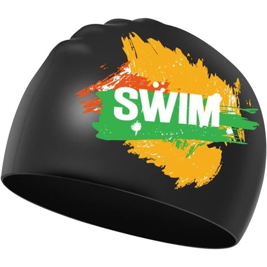 Bonnet De Bain Enfant 6-14 Ans - Silicone Imperméable, Motif Cool, Fille Ou Garçon