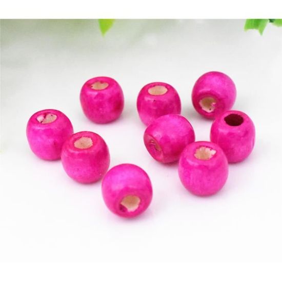 Lot De 200 Perles Acryliques à Gros Trou 12 Mm - Trou 6 Mm, Multicolores, Pour Bijoux DIY Et Tresses - 2