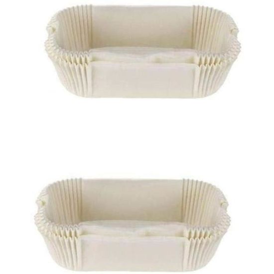 100 Pièces Moules à Cupcakes Ronds 68mm - Doublures Papier Alimentaire - Blanches Pour Pâtisserie
