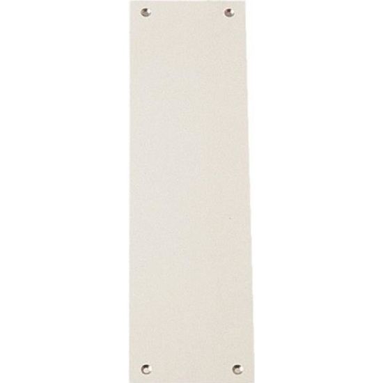 Plaque de propreté aluminium pour poignées de portes palières, 250 x 70 x 2mm, Argent