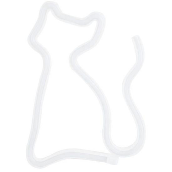 Signe néon chat heureux pour décoration murale - Bienvenue