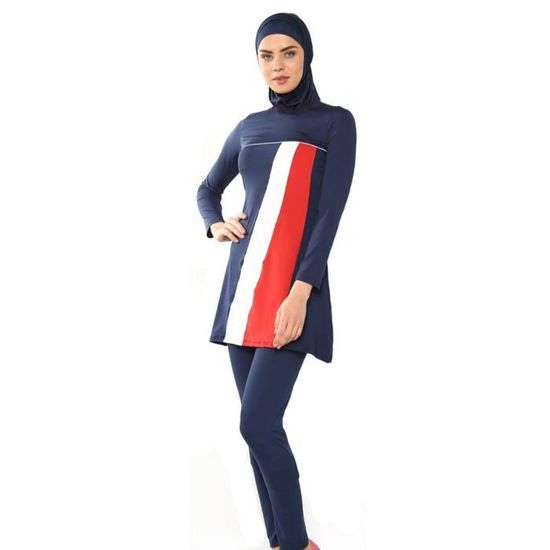 BaJooruly Bukini Maillots De Bain Musulman Modeste Maillot De Bain Hijab Couverture Complète Maillot De Bain Maillot De Bain Vêtements De Plage (J1, 4XL