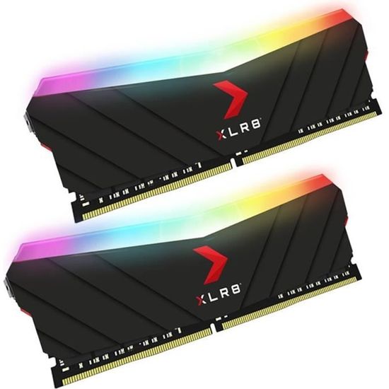 Mémoire RAM - PNY - XLR8 Gaming EPIC-X RGB DIMM DDR4 3200MHz 2X16GB -  (MD32GK2D4320016XRGB)