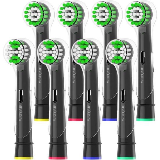 Lot De 8 Têtes De Rechange BrillFresh - Compatible Avec Brosses à Dents électriques Braun
